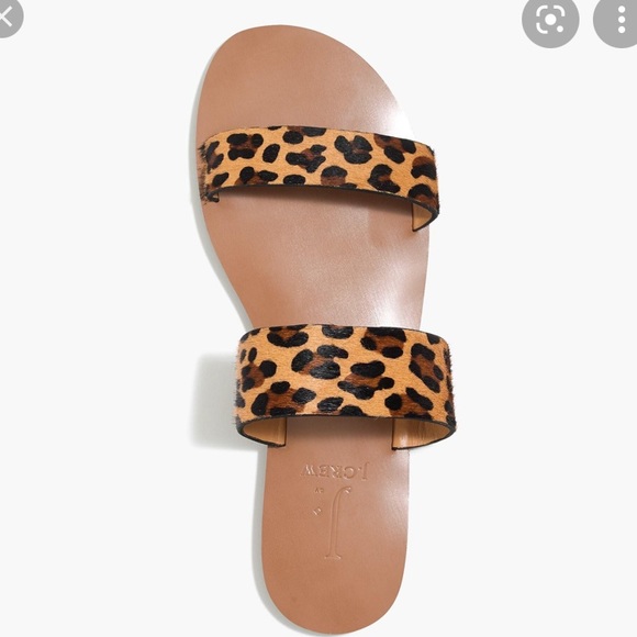 j crew easy summer slide sandals calf hair - Picture 3 of 6